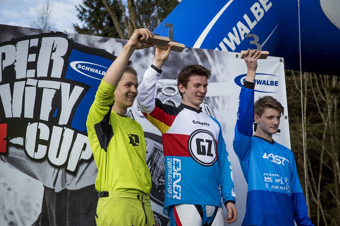 Podium U17: Nicolas Wegs, Nino Zimmermann, Joel Dittmann
