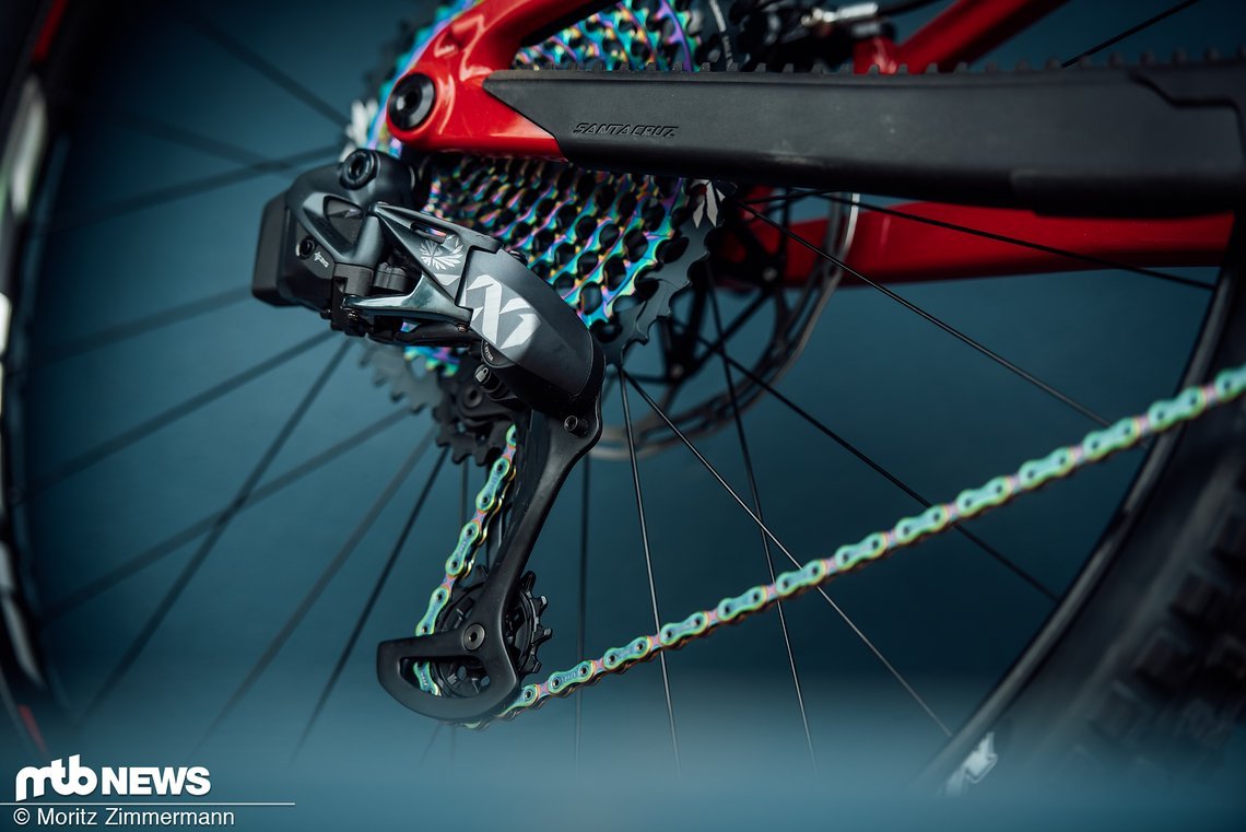 Geschaltet wird mit der kabellosen SRAM XX1 Eagle AXS-Schaltgruppe.