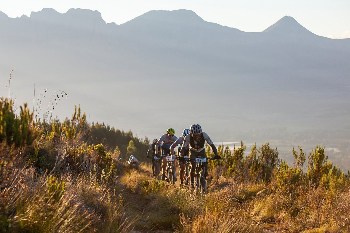 Sule Kangangi during stage 1 of the 2022 Absa Cape Epic Mountain Bike stage race from Lourensford Wine
Estate to Lourensford Wine Estate, South Africa on the 21st March 2022. Photo Sam Clark/Cape Epic