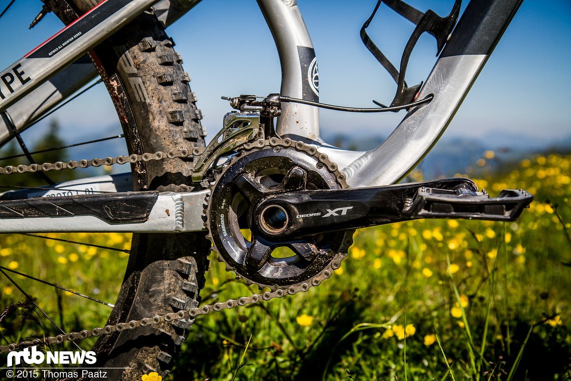 XT Antrieb mit e-Type Sideswing Umwerfer