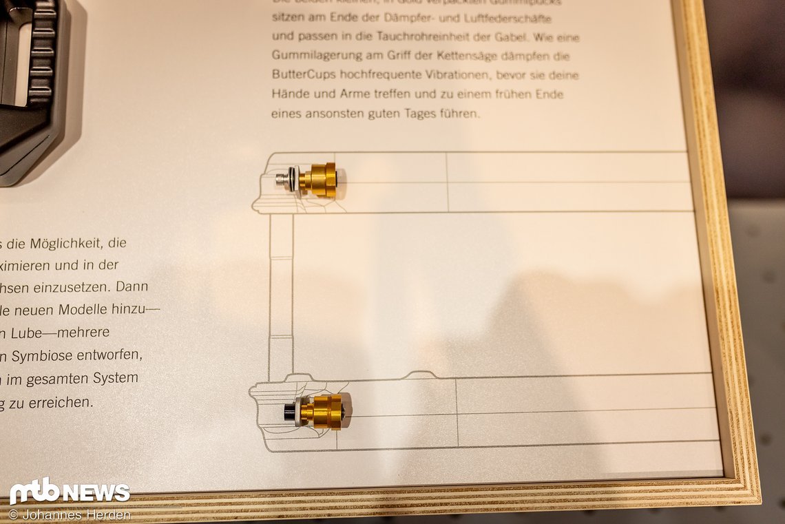 Die Goldstücke sollen für ein butterweiches Fahrverhalten sorgen und Vibrationen herausfiltern.