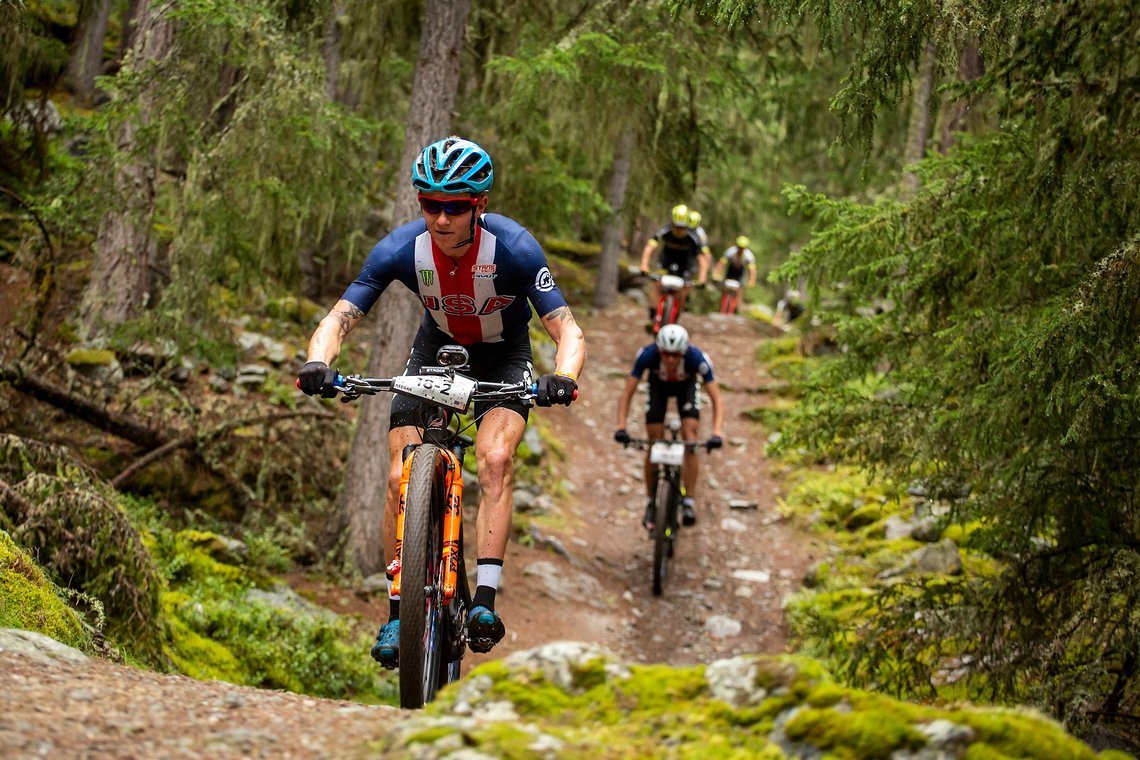 Keegan Swenson of Team USA during Stage 4 of the 2018 Perskindol Swiss Epic held from Grächen to Zermatt, Valais, Switzerland on 14 September 2018. Photo by Nick Muzik. PLEASE ENSURE THE APPROPRIATE CREDIT IS GIVEN TO THE PHOTOGRAPHER