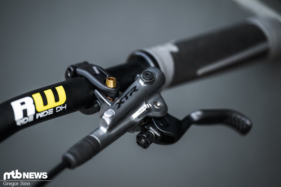 Eine beliebte Kombination ist der Shimano XTR-Bremshebel …