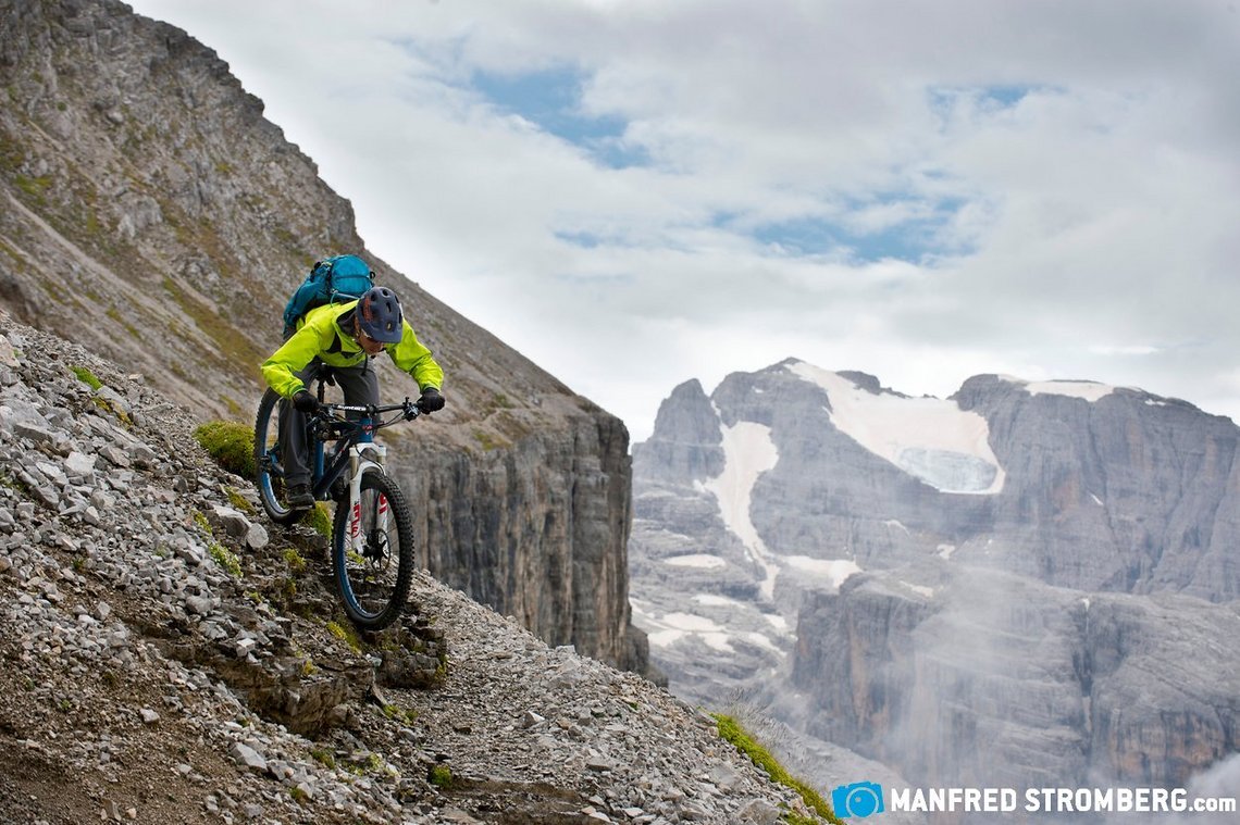 Fahrtechnische Schwierigkeiten sind auf der Vidi-Ferrata selten. Übers Ziel hinaus schießen darf man hier aber nie...