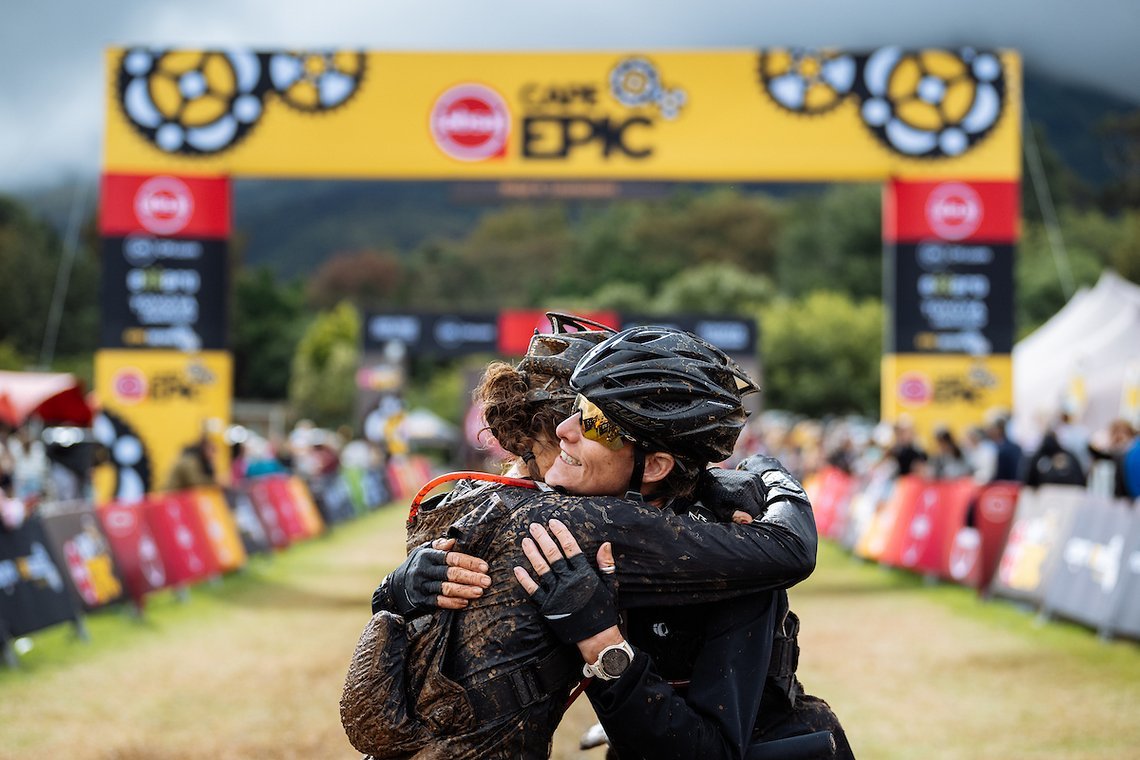 Riders during stage 6 of the 2023 Absa Cape Epic Mountain Bike stage race from Lourensford Wine Estate to Lourensford Wine Estate in Somerset West, South Africa on the 25th March 2023.

Photo by Wayne Reiche/ Cape Epic.

PLEASE ENSURE THE APPROPRIATE