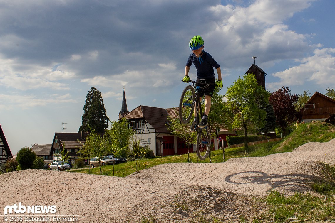 Der von Nico Vink gebaute Pumptrack ...