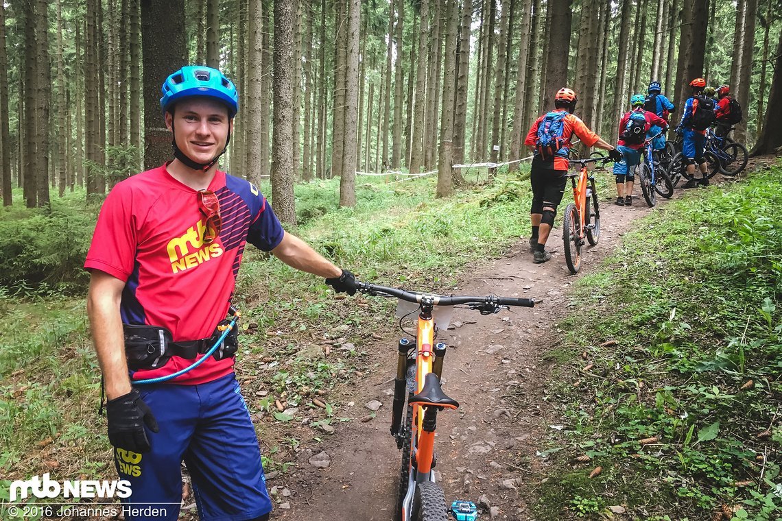Schneller Mann: Ein 6 Sekunden-Hauch nach fast 30 Minuten Gesamtzeit trennte unser Redakteur Sebastian vom Podium