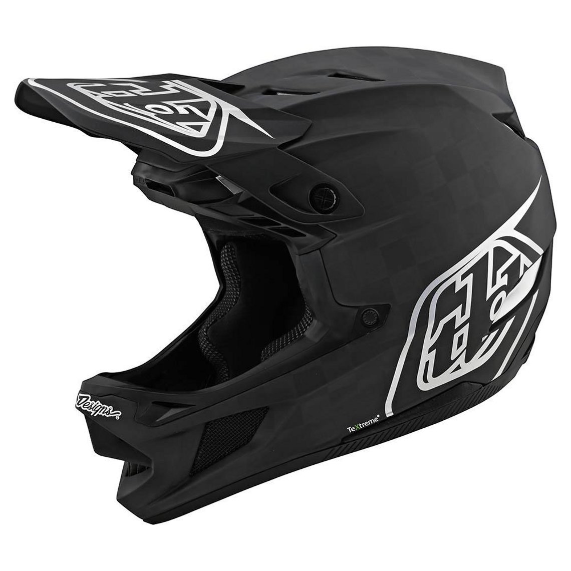 Der Troy Lee Designs D4 (hier als Carbon-Modell) erinnert optisch noch an seinen Vorgänger, ist aber um einiges kantiger geworden
