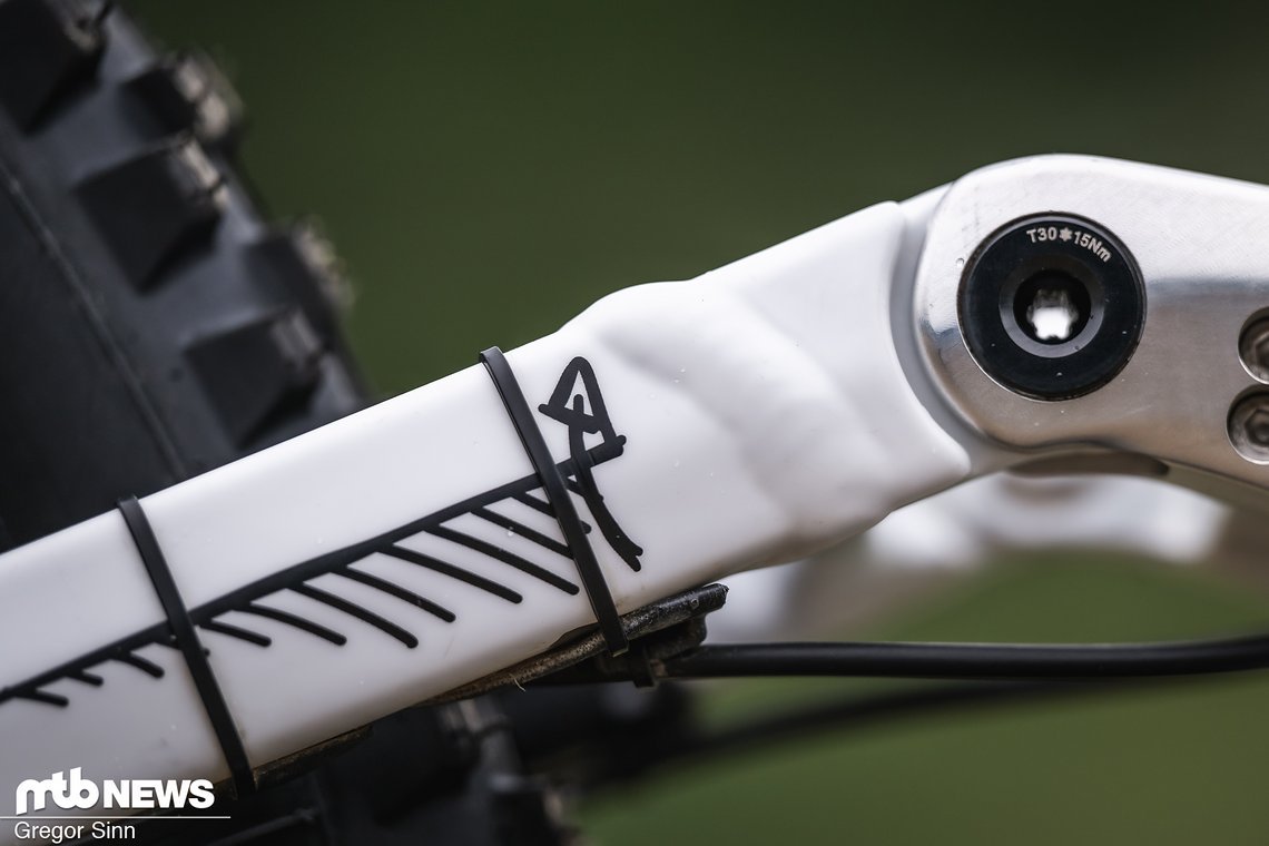 Bei der WM in Champéry und bei unserem Bikecheck war eine Aluminium-Sitzstrebe verbaut