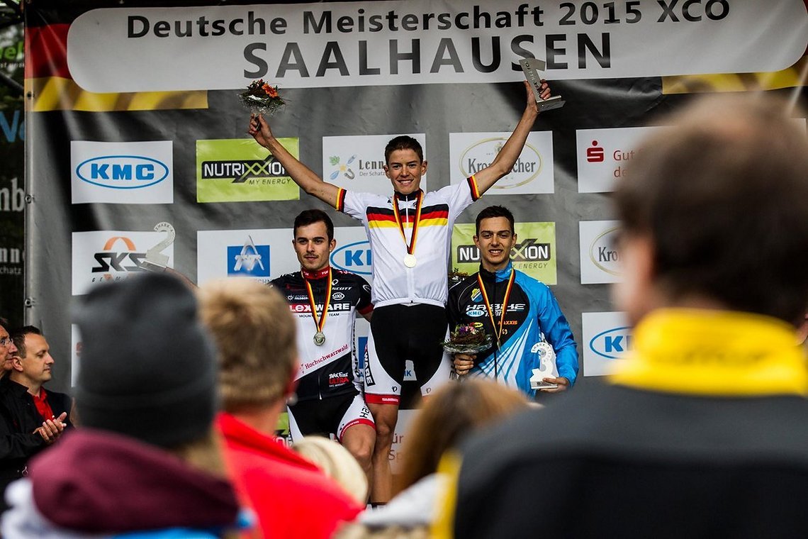 Max Brandl feiert seinen DM-Titel 2015 in der Juniorenkategorie!