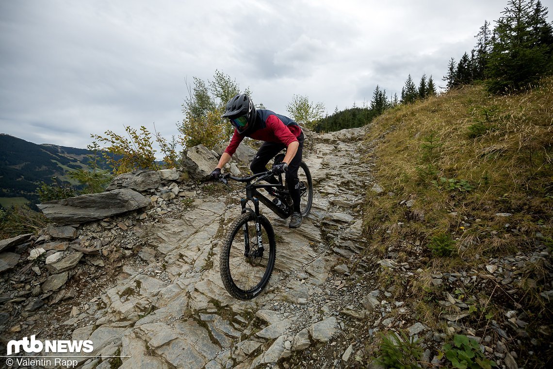 Auch ruppiges Geläuf bringt das Stumpjumper Evo mit seinem überarbeitetem FSR-Hinterbau nicht in die Bredouille.