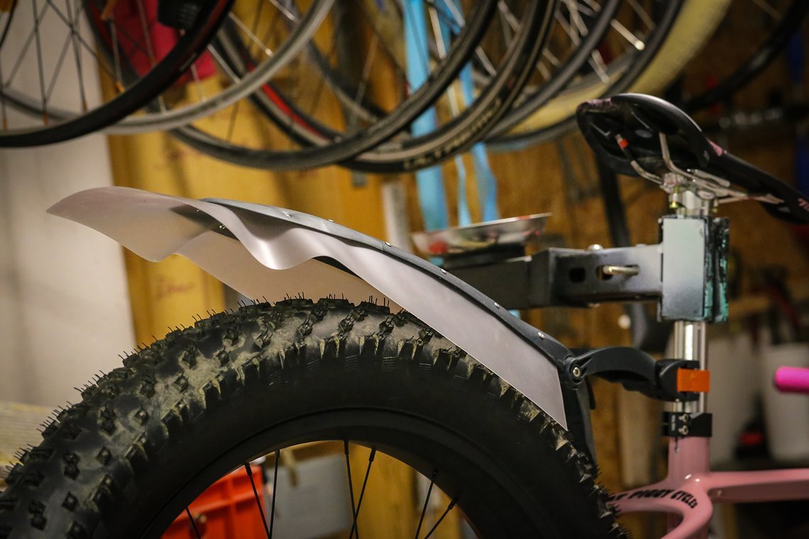So könnte das passende Fat-Bike Schutzblech aussehen... noch ein Prototyp sagen wir mal