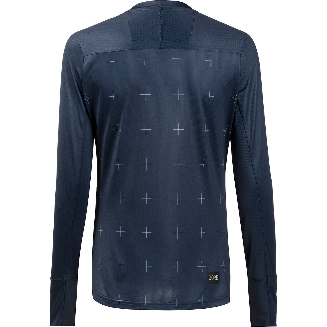 Das Langarmshirt kommt zusätzlich im schicken Orbit-Blau.