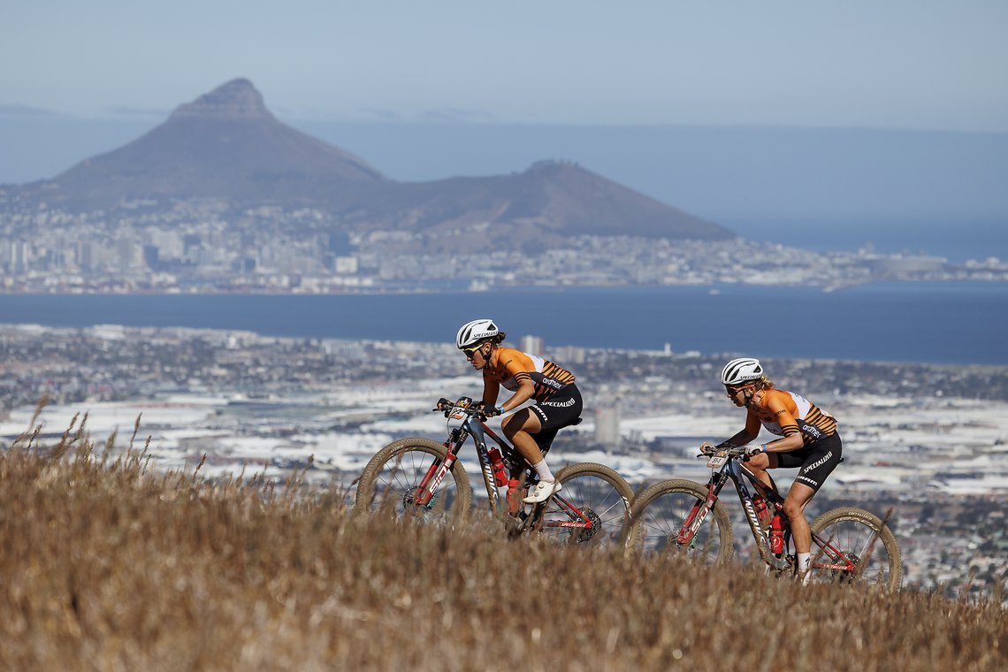 Riders during Stage 1 of the 2025 Absa Cape Epic Mountain Bike stage race held at Meerendal Wine Estate, Cape Town, South Africa on the 17th March 2025. Photo by Sam Clark/Cape Epic
PLEASE ENSURE THE APPROPRIATE CREDIT IS GIVEN TO THE PHOTOGRAPHER AN