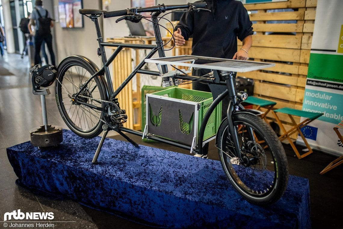 Das Lastenrad von Schoof und Jensen hat eine individuelle Motoraufnahme, die man nachrüsten kann