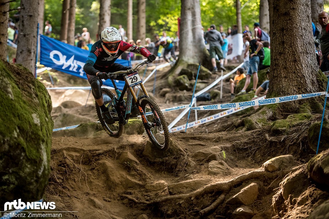 Und dann wurde es emotional: Markus Pekoll ging ein letztes Mal bei einem Downhill-Weltcup an den Start