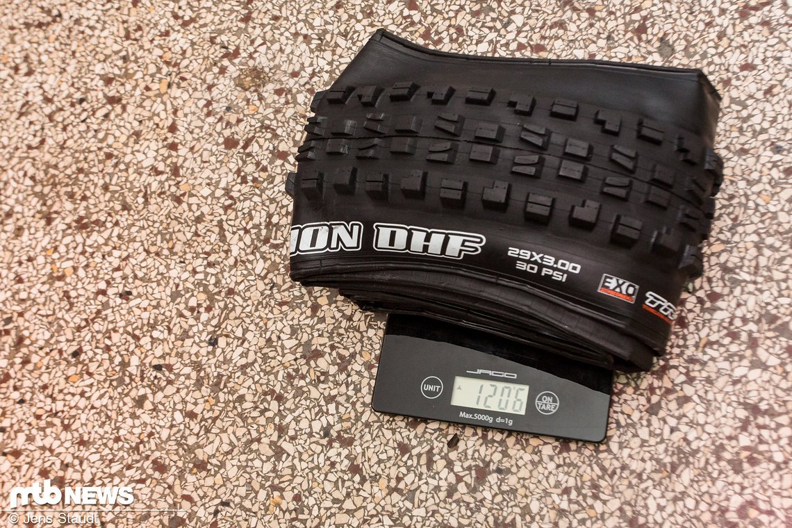 1.206 g für den Maxxis Minion DHF+