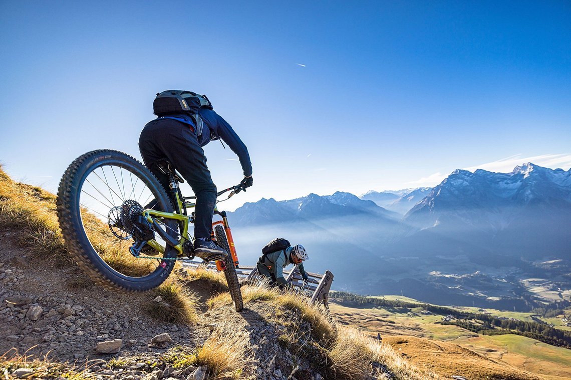 Spitzkehre auf dem Trail