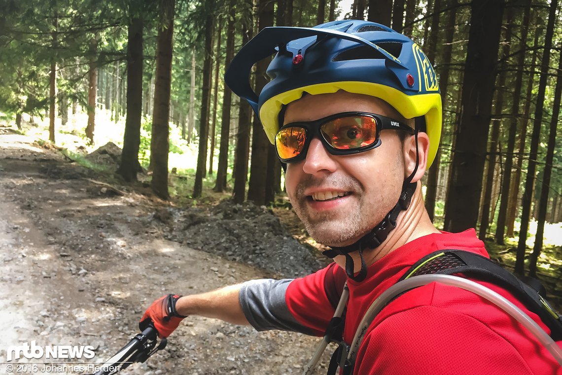 Marcus mit bester Laune bei seinem ersten Enduro-Rennen