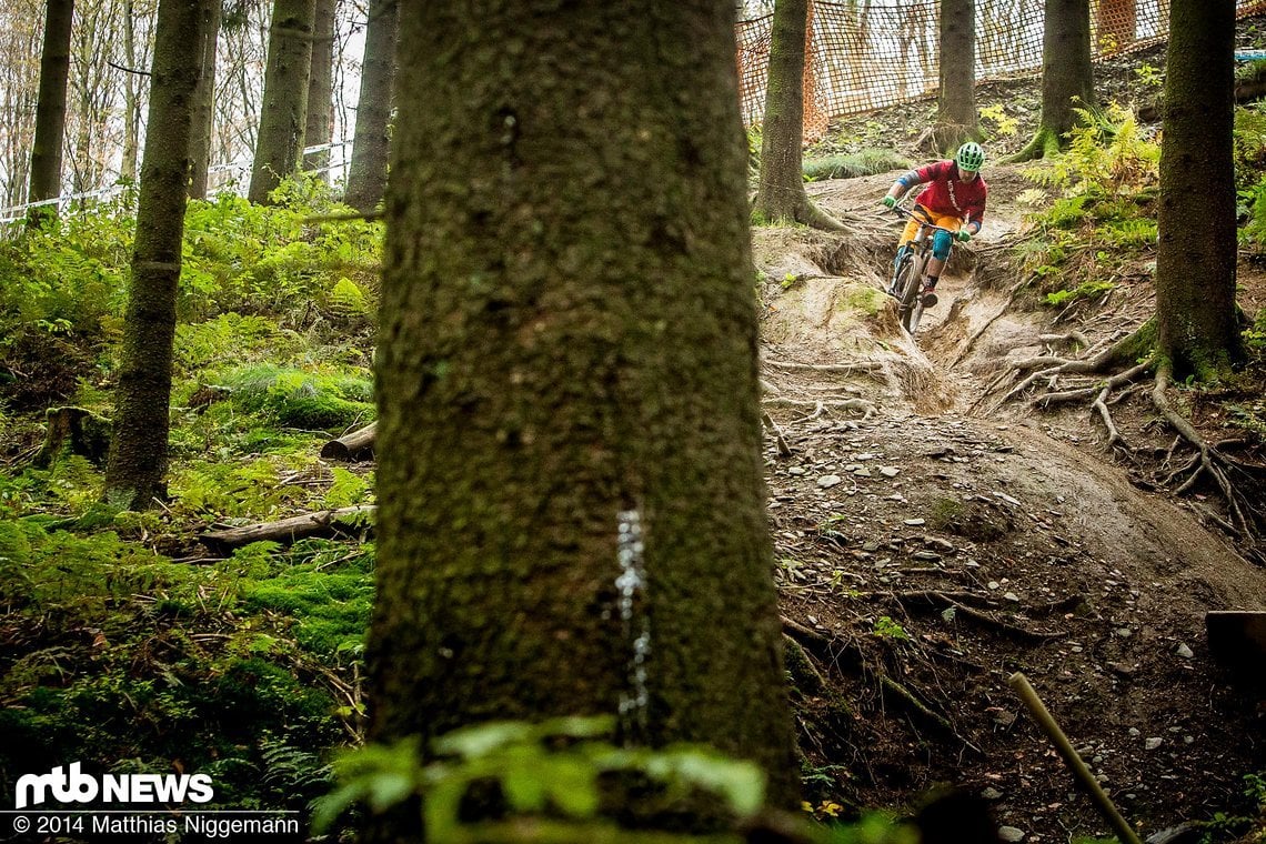 Musste natürlich sein: Mit dem Singletrack auf dem Singletrail Winterberg