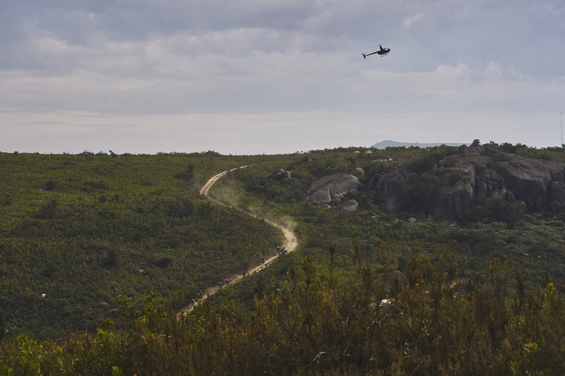 during Stage 4 of the 2025 Absa Cape Epic Mountain Bike stage race held at Fairview, Paarl, Cape Town, South Africa on the 20th March 2025. Photo by Michael Chiaretta/Cape Epic
PLEASE ENSURE THE APPROPRIATE CREDIT IS GIVEN TO THE PHOTOGRAPHER AND ABS