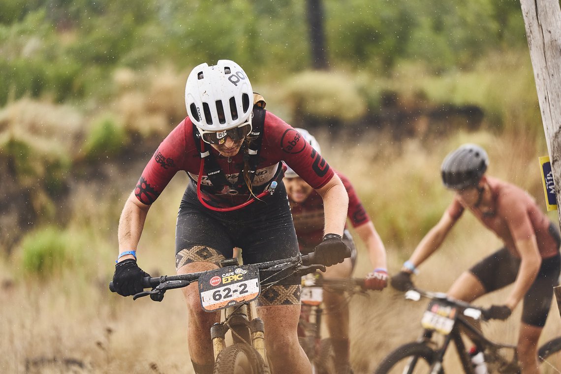 during Stage 6 of the 2025 Absa Cape Epic Mountain Bike stage race held at Lourensford Wine Estate, Somerset West, Cape Town, South Africa on the 22nd March 2025. Photo by Michael Chiaretta/Cape Epic
PLEASE ENSURE THE APPROPRIATE CREDIT IS GIVEN TO T