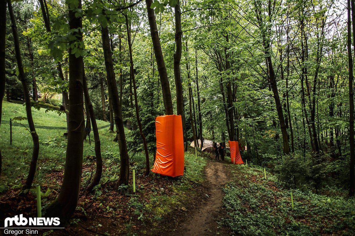 Diese eigentlich ziemlich unscheinbare Sektion kurz vor dem letzten Wald ist Lachie Stevens-Mcnab letztes Jahr zum Verhängnis geworden