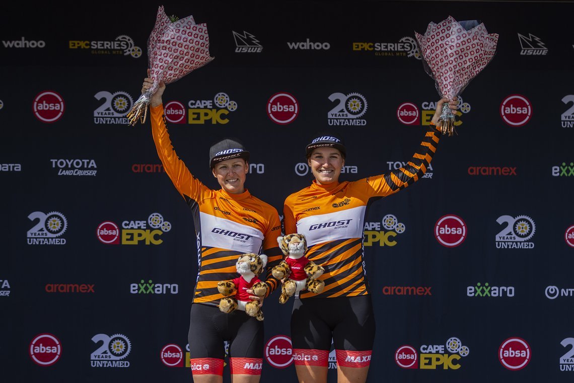 GC leaders Ghost Factory Racing after Stage 5 of the 2024 Absa Cape Epic Mountain Bike stage race from CPUT, Wellington to CPUT, Wellington, South Africa on 22 March 2024. Photo by Max Sullivan/Cape Epic
PLEASE ENSURE THE APPROPRIATE CREDIT IS GIVEN 