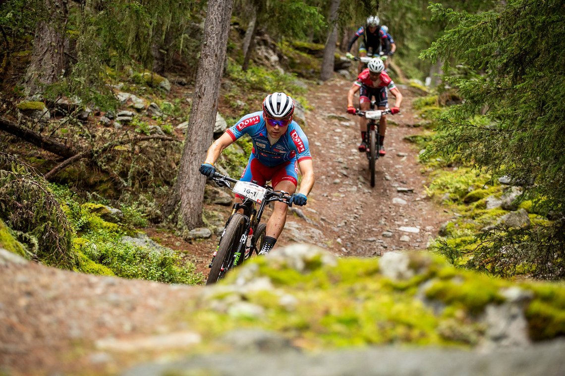 Remy Denevaud of Team Papival Bergamont - Dom Cycles during Stage 4 of the 2018 Perskindol Swiss Epic held from Grächen to Zermatt, Valais, Switzerland on 14 September 2018. Photo by Nick Muzik. PLEASE ENSURE THE APPROPRIATE CREDIT IS GIVEN TO THE PH