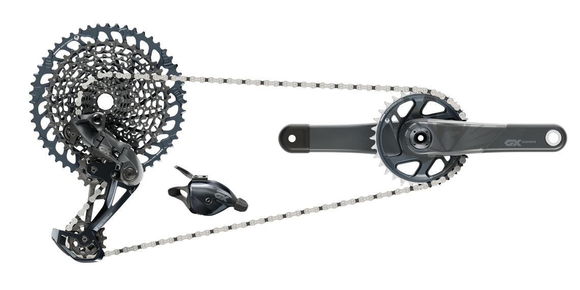 Der SRAM GX-Eagle Antrieb ist ab sofort auch mit 10-52T-Kassette und Carbon-Kurbel erhältlich.