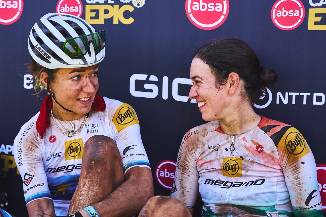 BUFF MEGAMO during the Prologue of the 2025 Absa Cape Epic Mountain Bike stage race held at Meerendal Wine Estate, Cape Town, South Africa on the 16th March 2025. Photo by Michael Chiaretta/Cape Epic
PLEASE ENSURE THE APPROPRIATE CREDIT IS GIVEN TO T