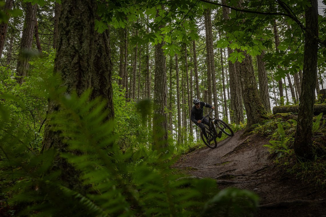 Auf meinem Testbike in Größe S5 habe ich mich ab dem ersten Meter Trail wohl gefühlt.