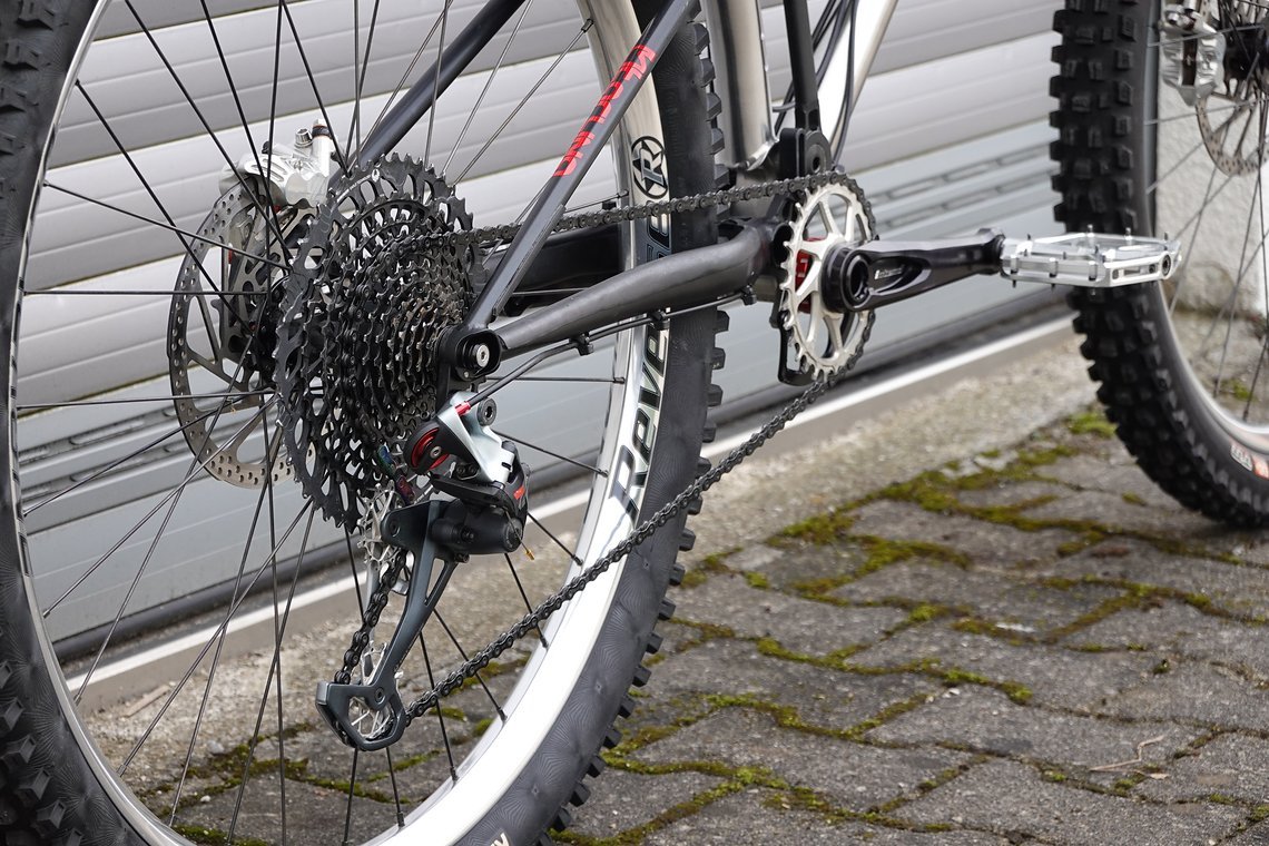 Die Gänge werden mit einer SRAM X01 Schaltgruppe eingelegt