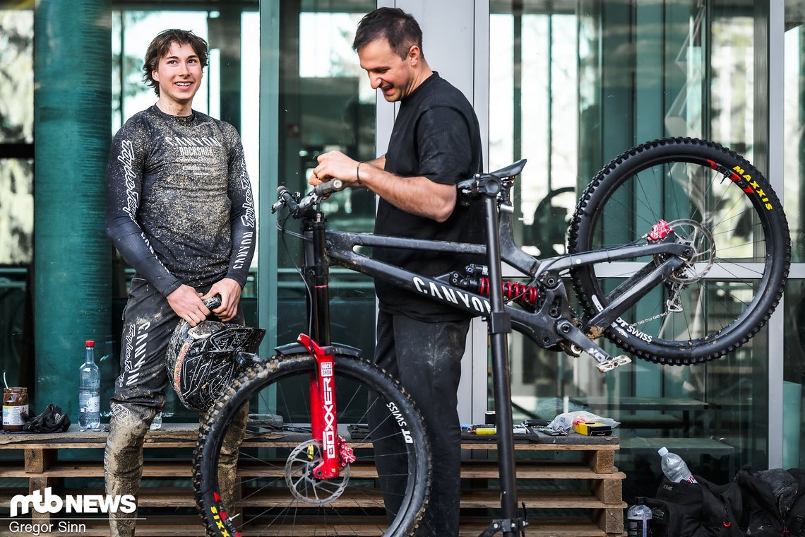 Viel Zeit bleibt als Downhill-Profi nicht