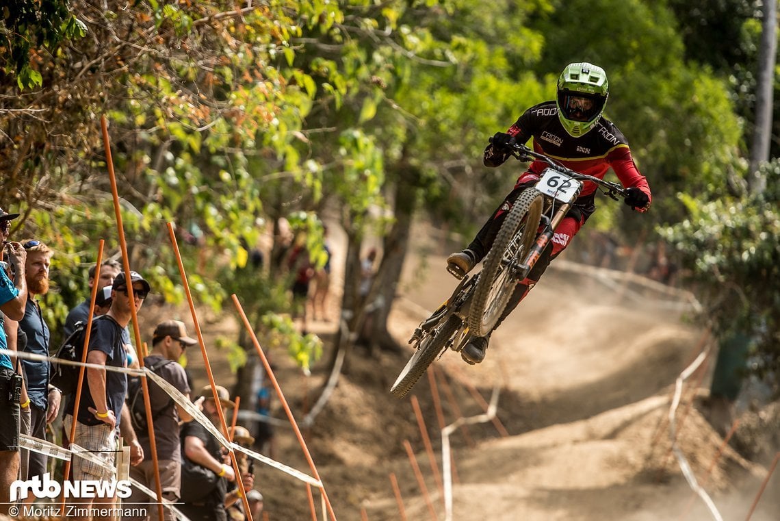 Ein platter Reifen im Finallauf bei der Downhill-WM 2017 hat Fischi dazu gebracht, sein eigenes System zu entwickeln