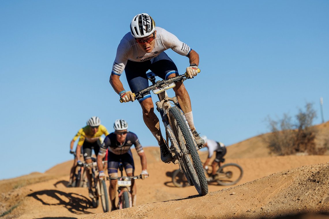 Riders during Stage 1 of the 2025 Absa Cape Epic Mountain Bike stage race held at Meerendal Wine Estate, Cape Town, South Africa on the 17th March 2025. Photo by Sam Clark/Cape Epic
PLEASE ENSURE THE APPROPRIATE CREDIT IS GIVEN TO THE PHOTOGRAPHER AN