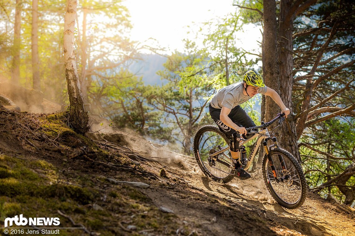 In Kurven verträgt das Bike dank der guten Lastverteilung auch hohe Geschwindigkeiten.