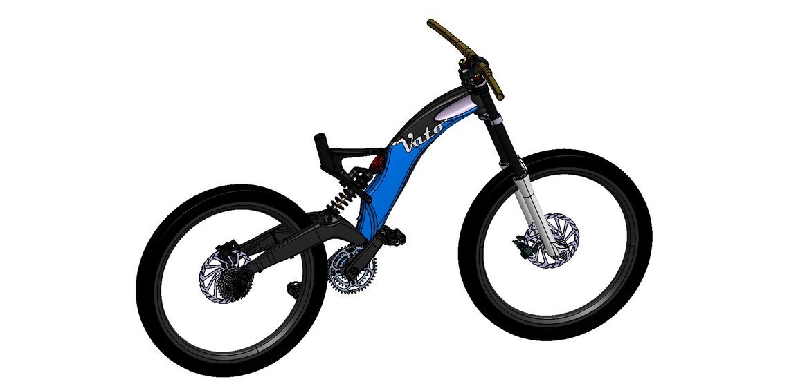 Gesamtbauteil in CAD: Mein komplett selbst gebautes Bike