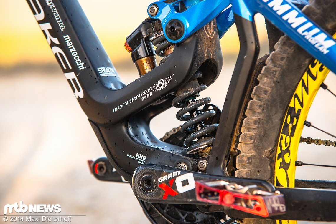 Noch kommt Dannys Bike ohne Titanfeder aus.