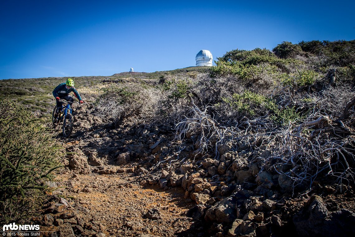 Einstieg in die Abfahrt vom Roque de los Muchachos auf La Palma
