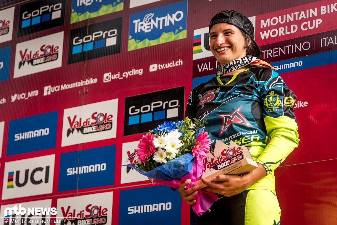 Eleonora Farina wurde auf dem Podium von den zahlreichen Fans lautstark gefeiert
