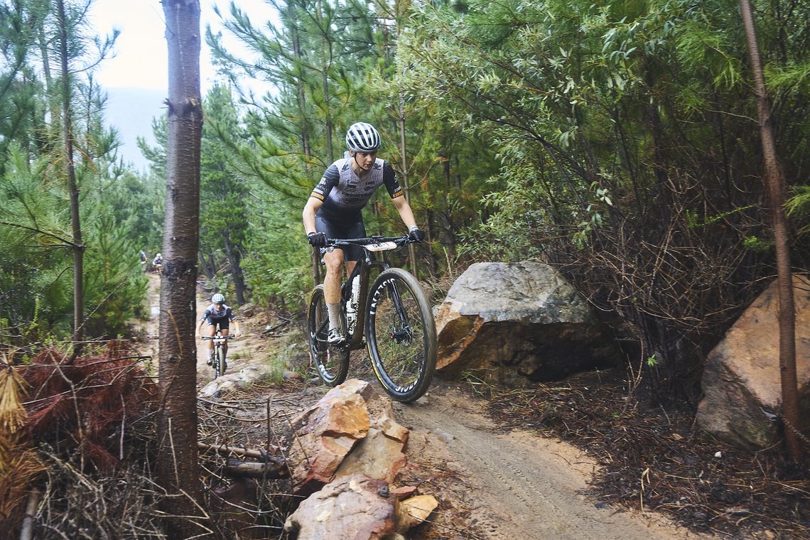 during Stage 6 of the 2025 Absa Cape Epic Mountain Bike stage race held at Lourensford Wine Estate, Somerset West, Cape Town, South Africa on the 22nd March 2025. Photo by Michael Chiaretta/Cape Epic
PLEASE ENSURE THE APPROPRIATE CREDIT IS GIVEN TO T