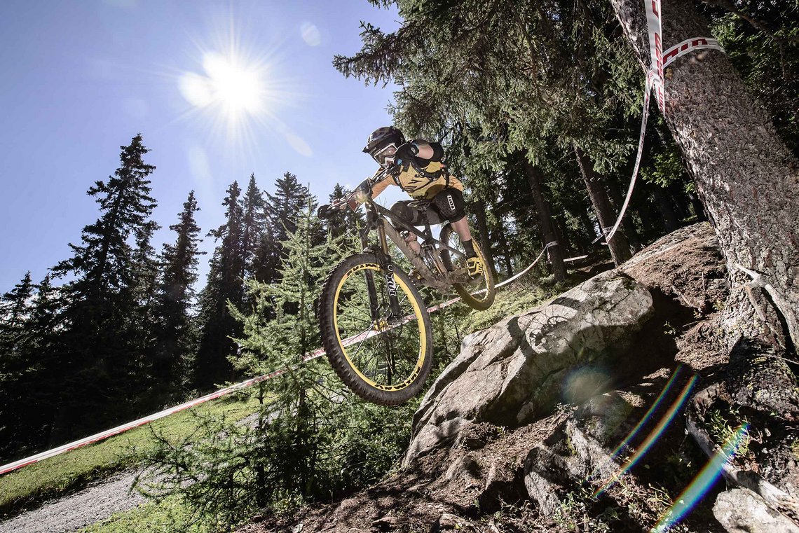 Marco Bühler mit Luftstand in der Stage 3 während des letztjährigen Rennens.