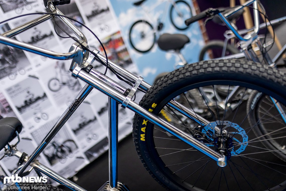 Die Geometrie ist an Cruiser-BMX angelehnt