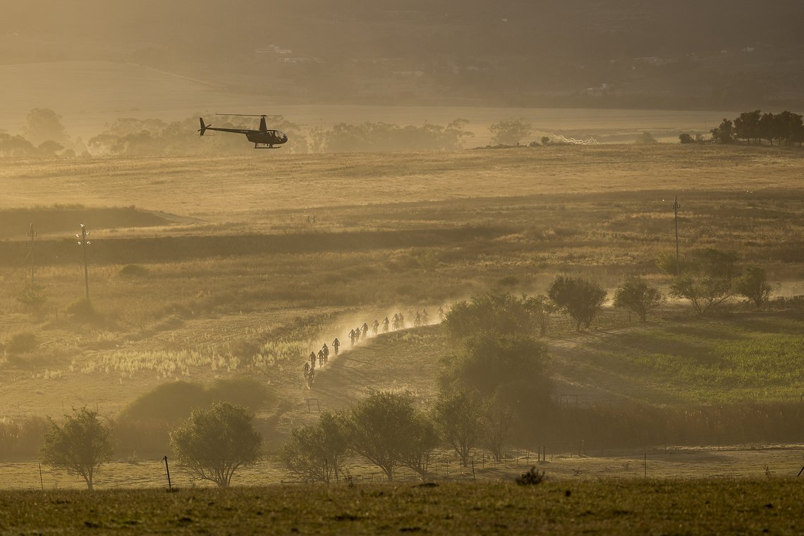 Riders during Stage 1 of the 2024 Absa Cape Epic Mountain Bike stage race from Saronsberg Wine Estate to Saronsberg Wine Estate, Tulbagh, South Africa on the 18th March 2024. Photo by Sam Clark/Cape Epic
PLEASE ENSURE THE APPROPRIATE CREDIT IS GIVEN 