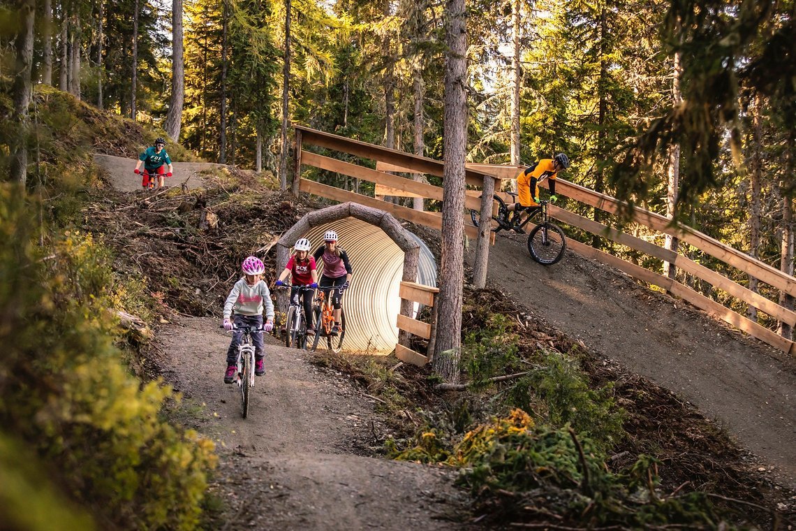 Die Zielgruppe eines Bikeparks ist häufig breiter gesteckt