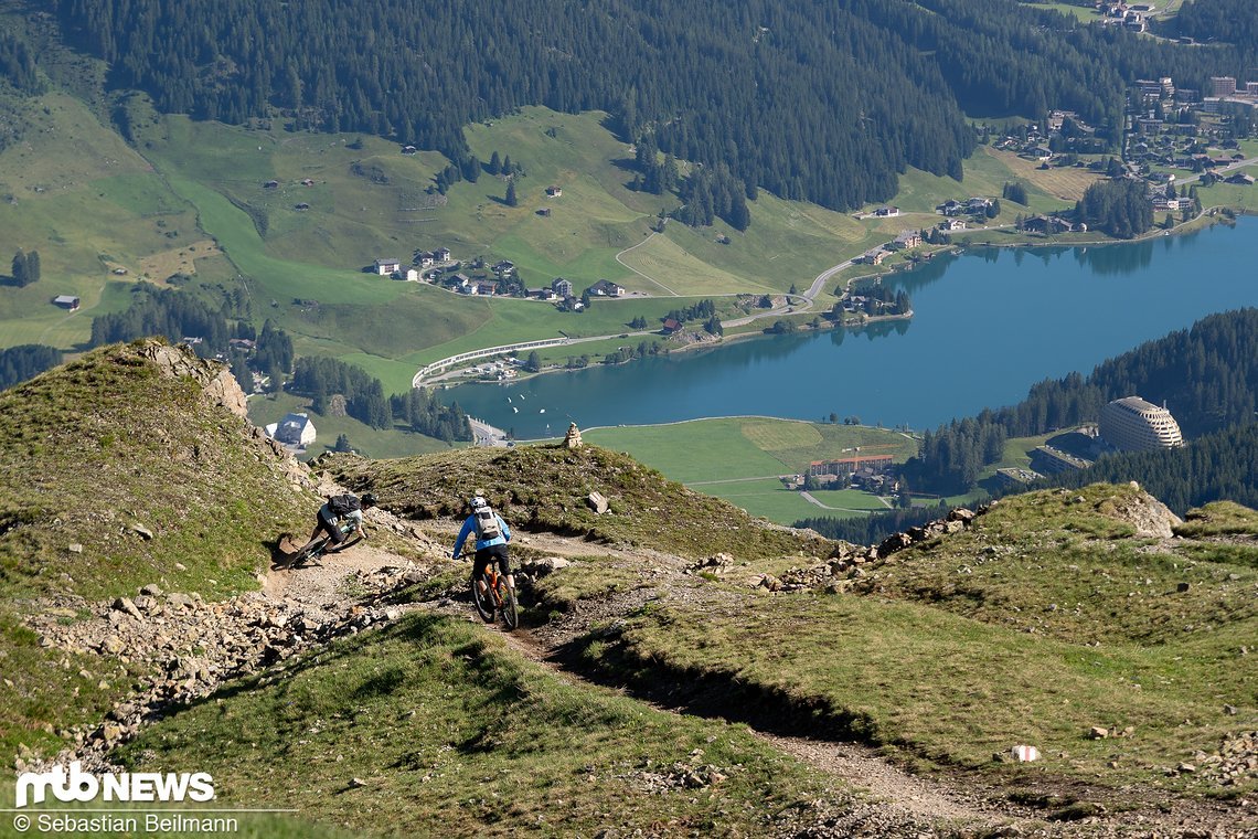 Der perfekte Blick hinab auf Davos begeistert immer wieder!