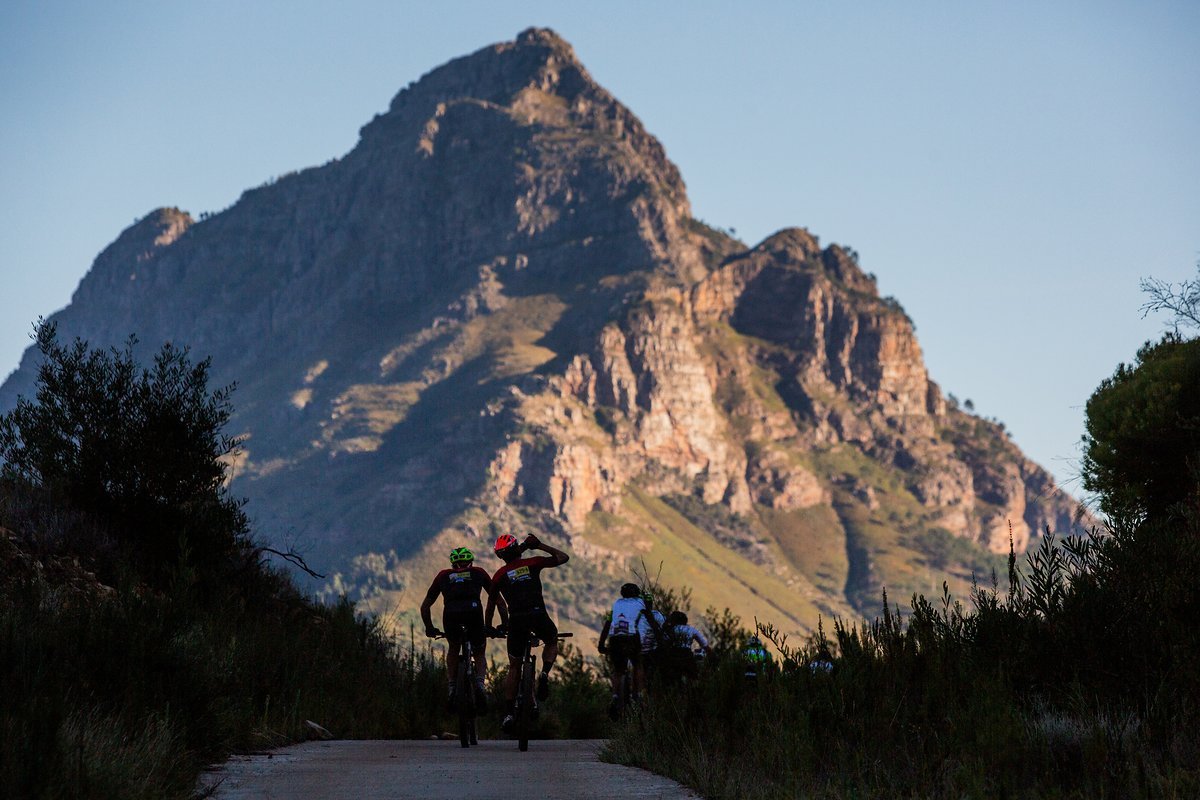 Riders during stage 6 of the 2019 Absa Cape Epic Mountain Bike stage race from the University of Stellenbosch Sports Fields in Stellenbosch, South Africa on the 23rd March 2019

Photo by Sam Clark/Cape Epic

PLEASE ENSURE THE APPROPRIATE CREDIT I