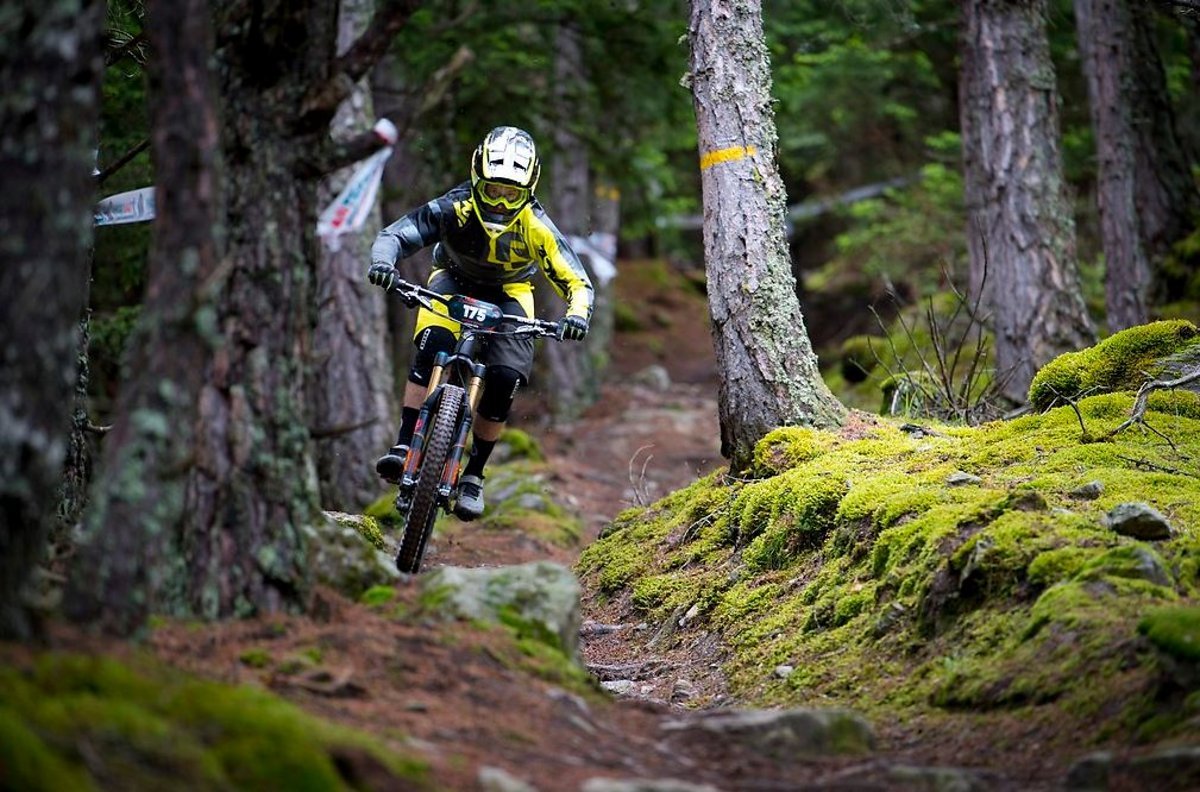 Konzentriert auf Stage 11 bei der TrailTrophy in Latsch ... Konzentriert auf Stage 11 bei der TrailTrophy in Latsch ...