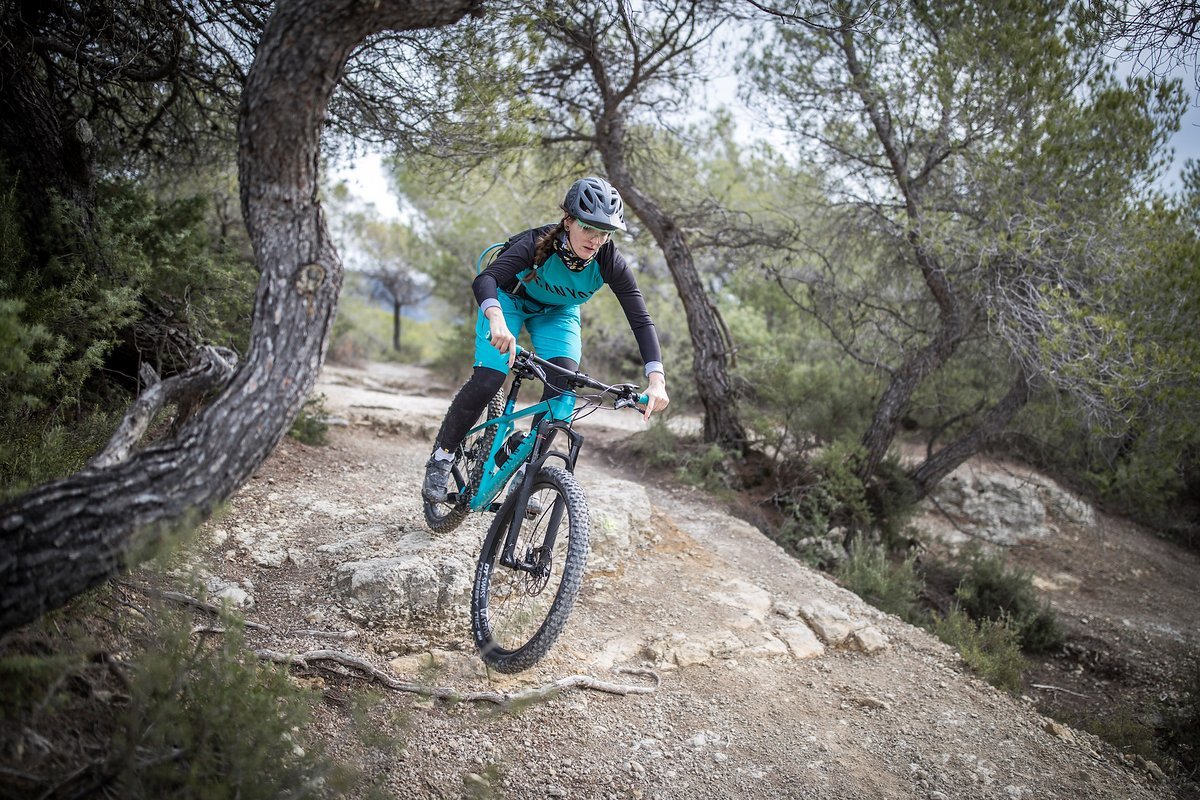 Mit dem Canyon Grand Canyon WMN AL SLX 9.0 Trail ging es direkt Vollgas in die anspruchsvollen Trails hinein Mit dem Canyon Grand Canyon WMN AL SLX 9.0 Trail ging es direkt Vollgas in die anspruchsvollen Trails hinein